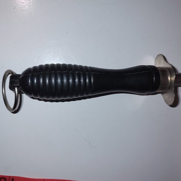 Two 13-Inch Vintage Knife Sharpners-One has a Wooden Handle - Picture 3 of 4